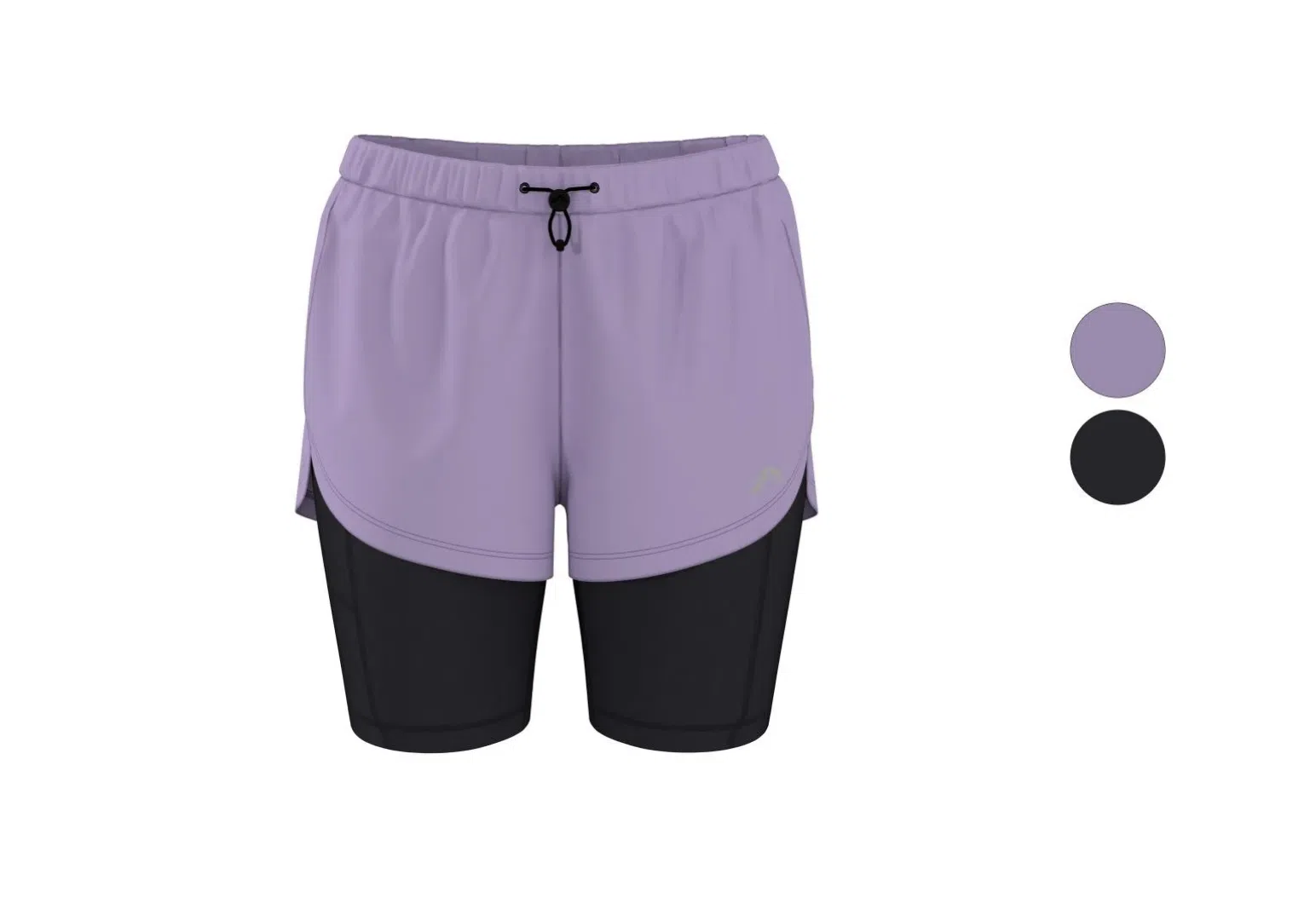 2-in-1 dames hardloopshort